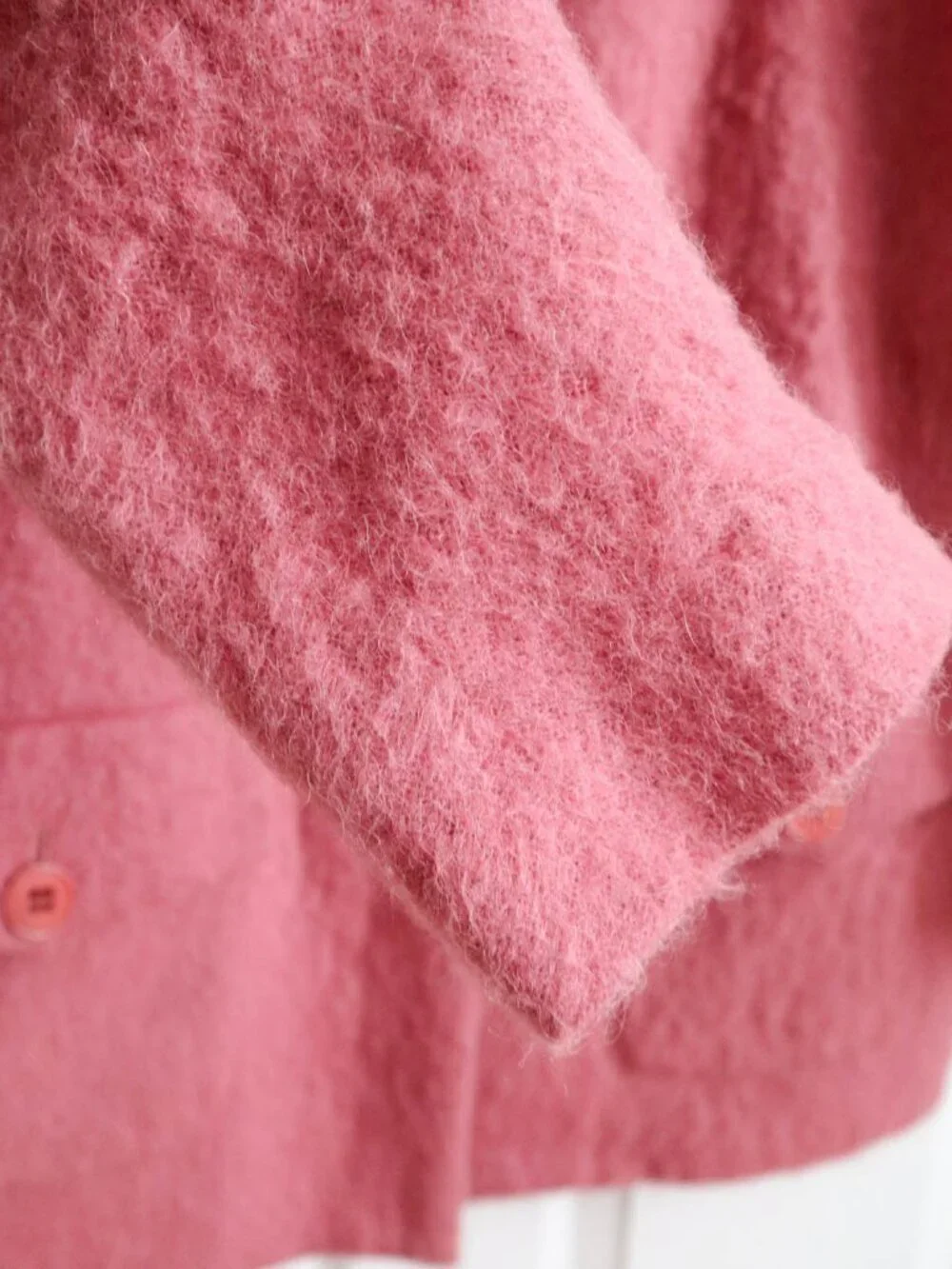 Talbots Petites Wool Alpaca Mohair Blend Jacket Coat Pink Sz M - Picture 6 of 10